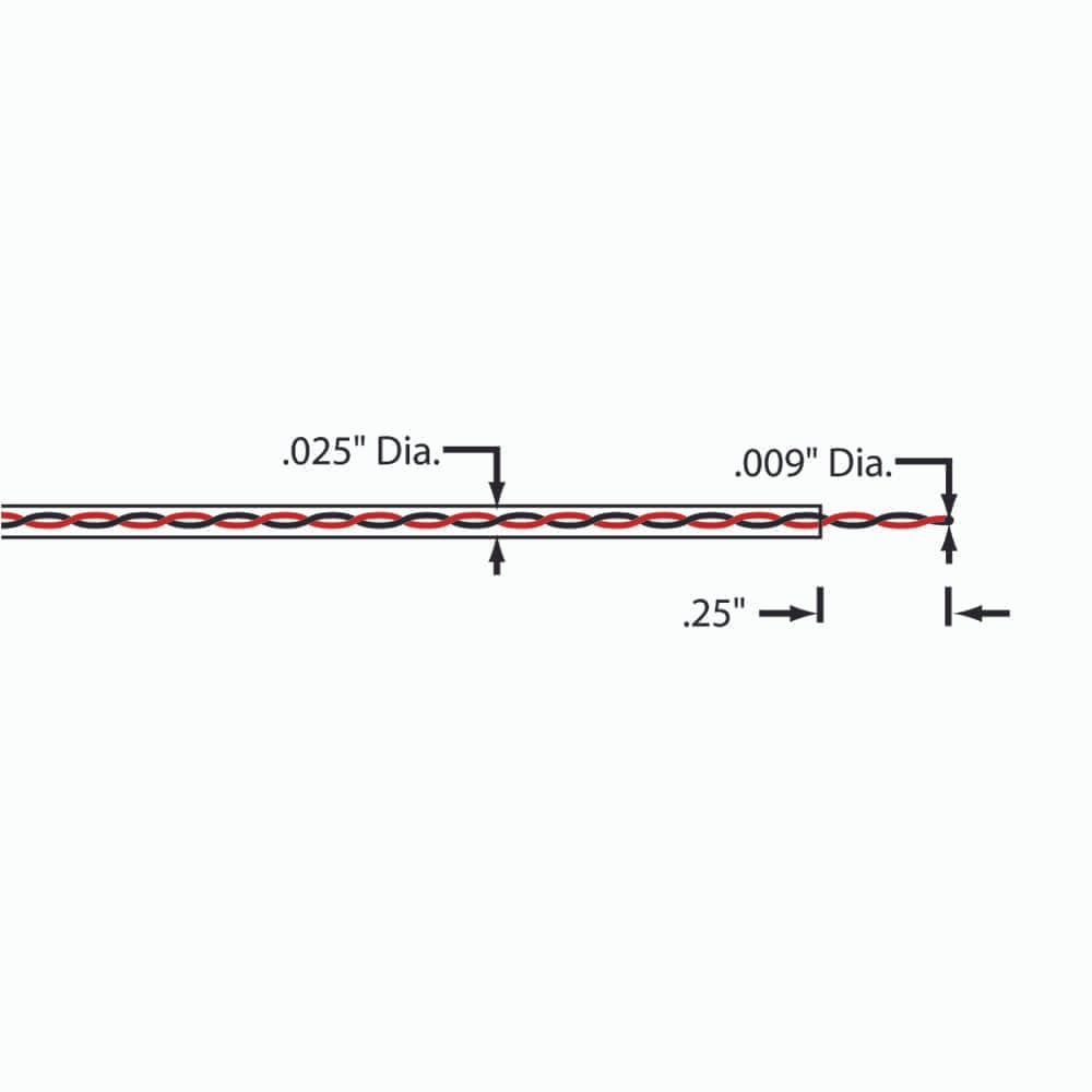 Ultra Fast Micro Wire Type T Thermocouple Probe, Exposed Tip 0.1°C  (IT-1E)