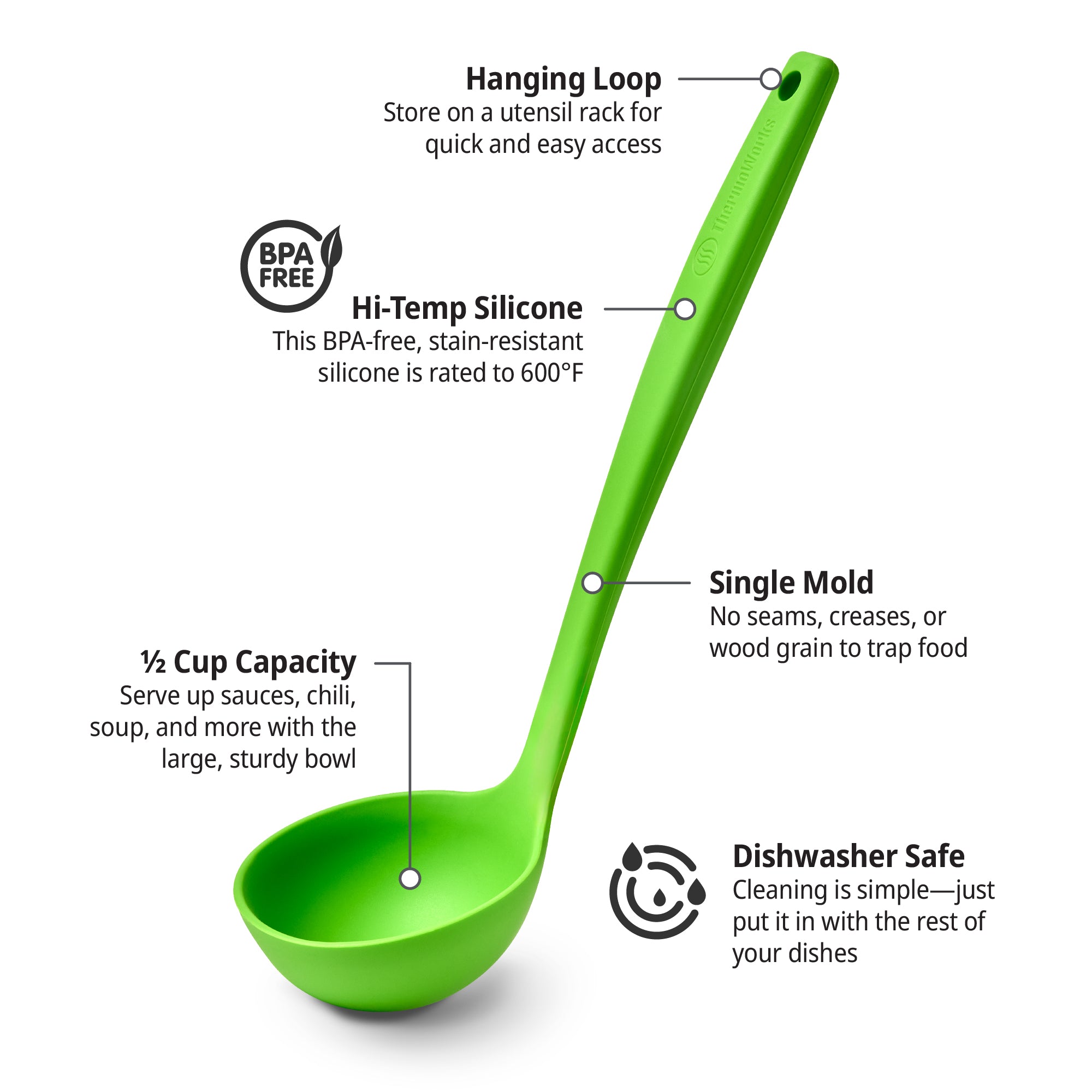 Hi-Temp Silicone Ladle