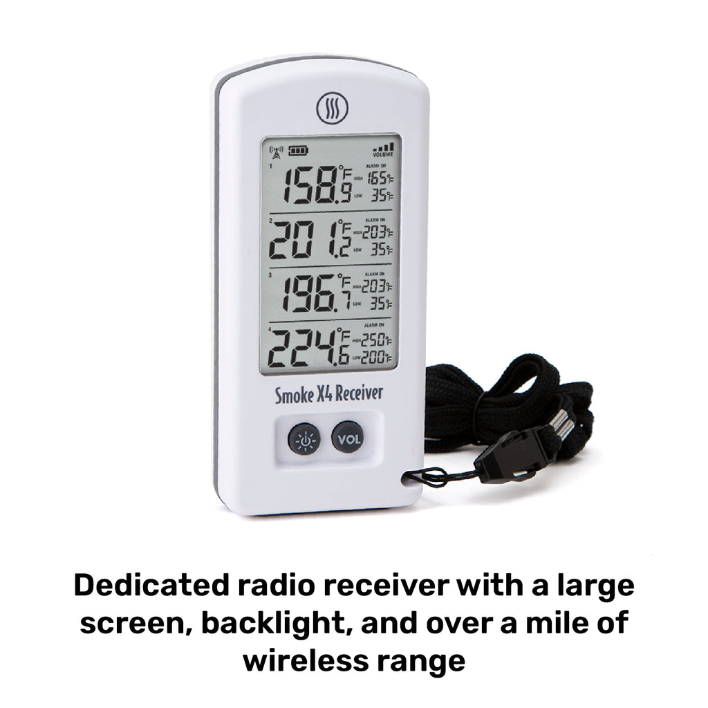 Smoke X4® Long-Range Remote BBQ Alarm Thermometer
