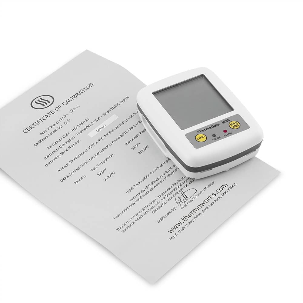 ThermaData® WiFi Temp Logger (1 Removable External Sensor)