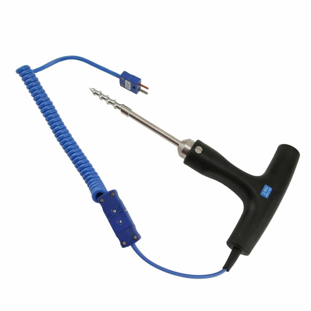 Type T Heavy Duty T-Handle Frozen Food Probe, Corkscrew Tip  (-175)