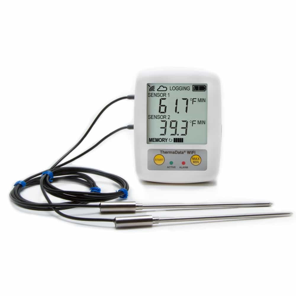 ThermaData® WiFi Temp Data Logger (1 or 2 Probes)
