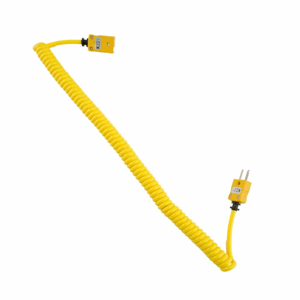 Coiled Type K Extension Lead, 79-inch (2m) Length, Male/Female